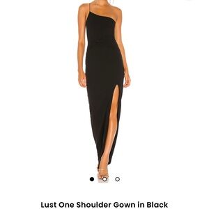 Nookie Elegant Black One-Shoulder Gown